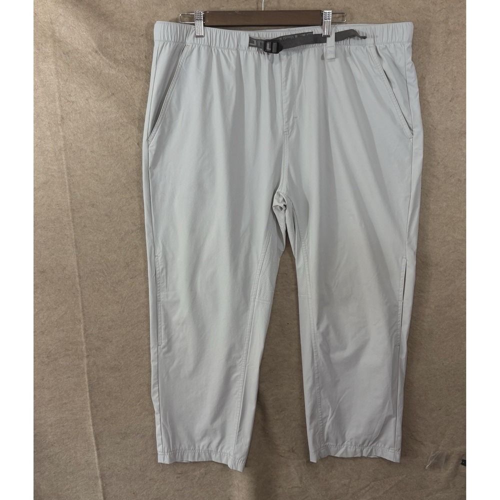 Huk Creekbed Pants‎ Mens Sz XXL Gray Blue Adjustable Belt Water Repellant